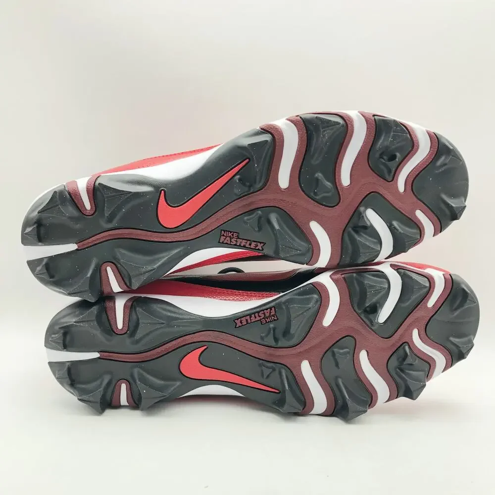 Nike Men's Alpha Menace 4 Shark Football Cleats Size 9.5 Red White NWOB